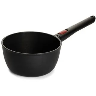 Woll Eco Lite Stieltopf - Induktiv -, Ø 18 cm, 9.5 cm hoch, 2 Liter, mit abnehmbarem Stiel - Geeignet für alle Herdarten, 100% recyceltes Aluguss, backofenfest, schwarz