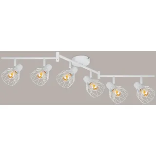 Kimjo Led Deckenstrahler 6 Flammig - Deckenlampe Weiß Deckenleuchte Strahler E14 Drehbar - Strahler Deckenspot Lampe Wohnzimmer Deckenleuchte Küche Deckenstrahler Schlafzimmer - Ohne Leuchtmittel