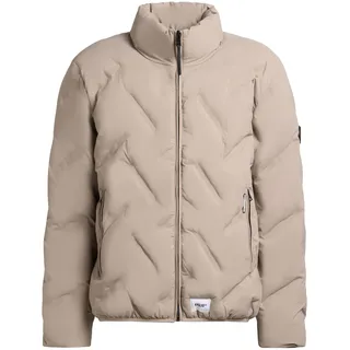 khujo Steppjacke "Steppjacke Clover" ohne Kapuze Herren Winterjacke mit auffälliger Steppung, greige