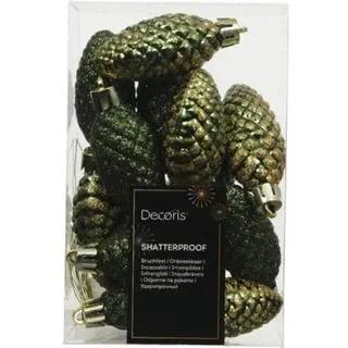 Christbaumhänger Tannenzapfen 4,5x9x14 cm grün