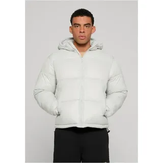 Bunda Urban Classics, glänzende, gesteppte Jacke mit Kapuze, Farbe: hellgrau (lightasphalt), Größe: 3XL - Grau