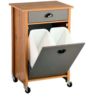 KESPER KESPER® »Rollwagen inkl. Abfalleimer, oak, FSC«, braun
