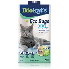 Biokat's Eco Bags XXL - Beutel zur Auslage in der Katzentoilette für hygienischen Wechsel der Katzenstreu - 1 Packung (1 x 12 Beutel)