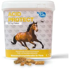 NutriLabs Acid Protect® Pellets für Pferde 3,6 kg - mit Bentonit, Flohsamen, Dicalciumphosphat u.v.m. - Pferd-Nahrungsergänzung Magen - Pferd Mineralergänzung - Flohsamen Pferd