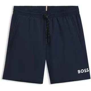 BOSS Badeshorts Mit Kontrastfarbenem Logo Und Paspelierung