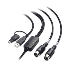 Cable Matters MIDI-an-USB-Kabel (USB-MIDI-Kabel, MIDI-an-USB C-Kabel) in Schwarz – 2 m