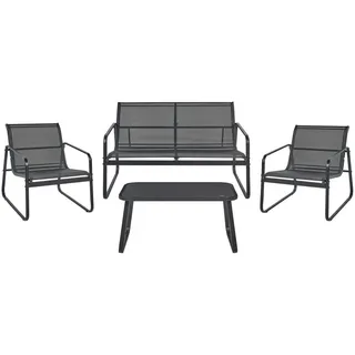 Beliani Lounge Set 4-tlg. Schwarz