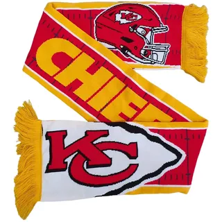 Great Branding Kansas City Chiefs NFL HD Jaquard Scarf Rot Gelb Schal - STK