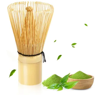 VMUTGA 100 Zinken Matcha Schneebesen (Chasen), Natürlicher Bambus Tee Pulver Schneebesen (Chashaku), MA-01 Japanisches Zubehör für die Matcha-Zeremonie