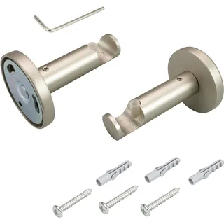 LIEDECO Vorhangstange Halter 1-läufig Ø 16 mm 16 cm Grau