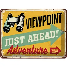 Blechschild 30x40 cm - Viewpoint Adventure this way
