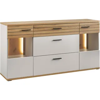 Set One by Musterring Sideboard Quincy 160 x 82 x 40 cm Lichtgrau / Anthrazit