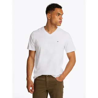 Tommy Hilfiger Herren T-Shirt Kurzarm »ESSENTIAL Tee mit V-Ausschnitt, weiß