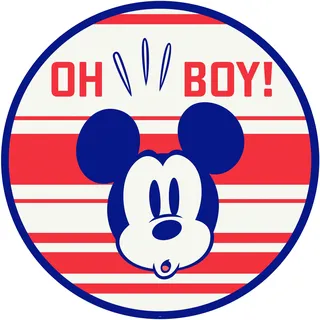 KOMAR »selbstklebendes Vlies - Mickey Oh Boy - Größe 125 x 125 cm« rund und selbstklebend,