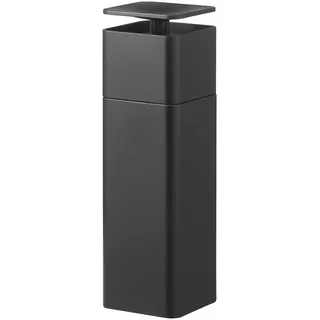 Yamazaki Tower Film Hook Selbstklebender Spülmittelspender, schwarz | PET-G, Wandbefestigung ohne Bohren, Zur Einhandbedienung, Kapazität - 200 ml, 6 x 5,5 x 18,5 cm, Japanisches Design