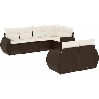 VidaXL 3221612, Cremefarben, Rattan, Stahl, 110 kg, Erwachsene & Kinder, 710 mm, 620 mm - Creme
