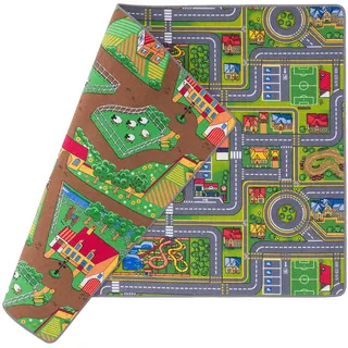 Snapstyle Strassenteppich Beidseitig Strassenlandschaften , Grün , Textil , 160x240 cm , Teppiche und Böden, Teppiche, Kinderteppiche