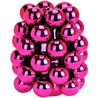 Vase , Pink , Keramik , 14.0x17.0x14.0 cm , Dekoration, Vasen, Keramikvasen