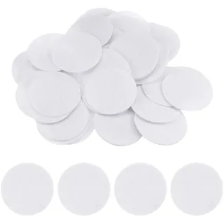 sourcing map 100 Stück Runde Bastelfilz 50mm, Filzkreise Handwerk Filz Pads Vliesstoff Filzkissen für Nähen, DIY Projekt, Bastelarbeiten, Handwerk, Decoration (Weiß)