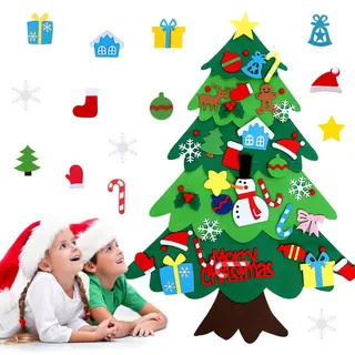 clhxwu Filz-Weihnachtsbaum Grün 100 cm