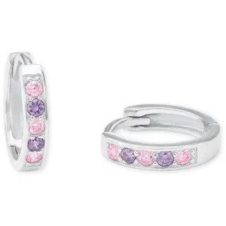 Amor Creolen 2021277 rosa Silber mit Zirkonia