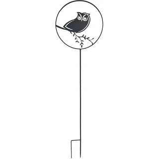 Louis Moulin Gartendekoration Eule – 122 cm, ausgestanztes Motiv aus Metall, Epoxidfarbe, UV- und frostbeständig, ideal für Garten, Terrasse und Beet