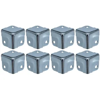 HMF 14965-09 Eckenschutz aus Metall für Koffer | 8 Stück | 18 x 18 x 18 mm | Silber verzinkt
