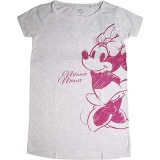 Disney Minnie Maus Damen kurzarm Schlafshirt Nachthemd – Grau / S