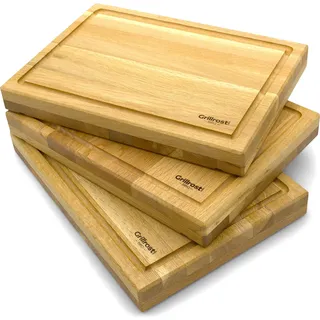 Grillrost.com Schneidebrett - Eiche - 40mm - passend für den Holzbretthalter