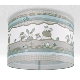 Paco Home Deckenlampe Kinderzimmer Lampe Tier-Motiv, E27 Design 3 (Ø45,5 cm), Weiß