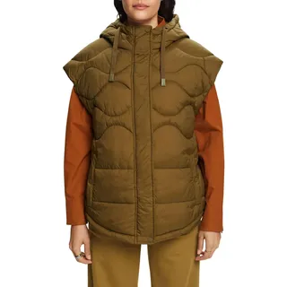 ESPRIT Damen 083CC1H306 Weste, 355/DARK Khaki, 38