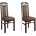 Esszimmerstuhl Berta Mikrofaser braun 2er Set