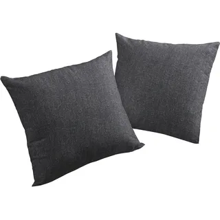 Kissenhülle WIRTH "Torbole" Gr. 3, schwarz, B:50cm L:50cm, Polyester, Obermaterial: 90% Polyester, 10% Baumwolle, Kissenbezüge, Kissenhülle