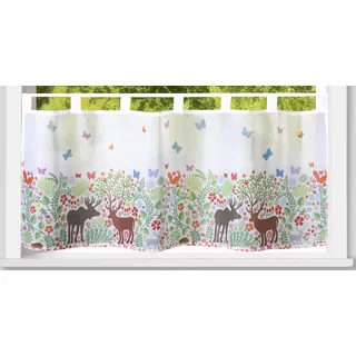 WECKBRODT Leo Scheibengardine Schlaufen 120 x 45 cm Mehrfarbig 1 Stk.
