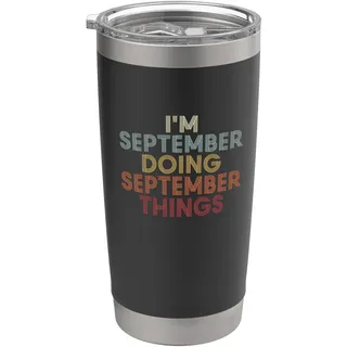 September Name September Personalized Name First Given Doppelwandiger Edelstahl-Thermobecher