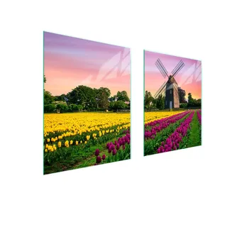 Glas-Schutzplatte Herd 85x52cm "Meadow"