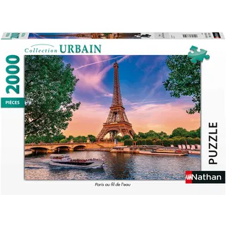 Nathan 87884 Puzzle 2000 Teile – Paris im Wasser – Erwachsene und Kinder ab 14 Jahren – hochwertiges Puzzle – perfekte Einrichtung – Urban Collection