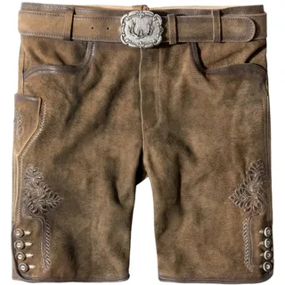 Stockerpoint Herren Lederhose Corbi4 I Größe 44-64 I Bequeme Trachtenhose in edler Hirschoptik inkl. Gürtel I Aus 100% hochwertigem Wildbockleder I Perfekt für Trachten & Festlichkeiten