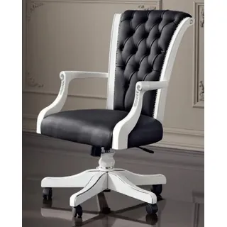 JV moebel Chefsessel Holz Schwarz