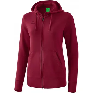 Erima Damen Basic Kapuzensweat Jacke (2072007), Bordeaux, 34