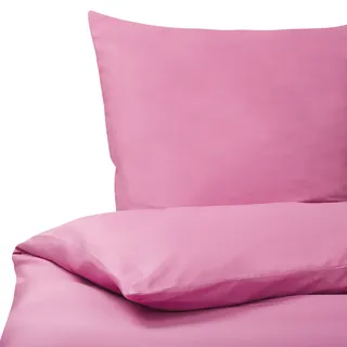 Beliani Harmonridge Unifarben Rosa 135 x 200 cm + 80 x 80 cm