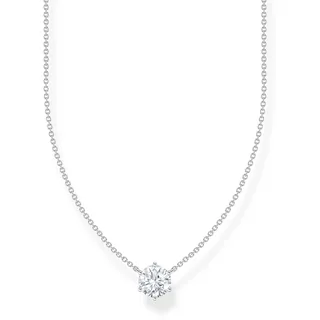 Thomas Sabo Kette mit Anhänger Zirkonia-Anhänger Silber/Weiß