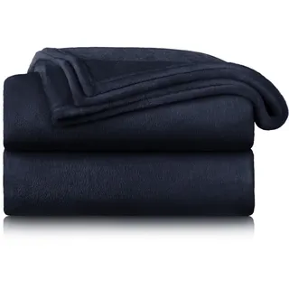 Blumtal Kuscheldecke 220 x 240 cm Dunkelblau