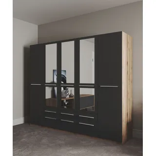 Priess Barcelona 230 x 193 x 54 cm schwarz