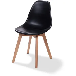 Essentials Keeve Stapelstuhl 83 x 47 x 53 cm Schwarz