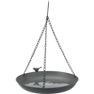Trixie 55512 Vogeltränke/-Bad zum Aufhängen, Metall, 2.200 ml/ø 30 cm, grau