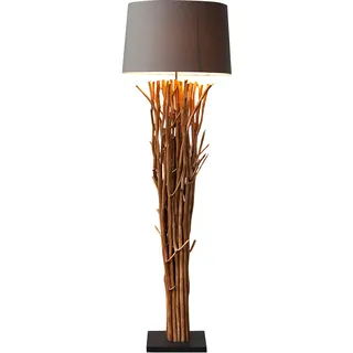 Lampe Stehlampe 175cm Holz Natur Grau Holzlampe Unikat Treibholz Leuchte