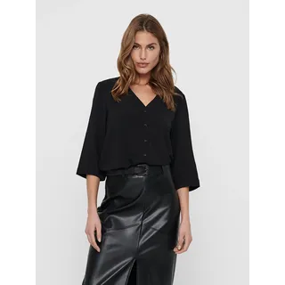 Only JDY Damen, Hemd V-Ausschnitt, Langärmlig Polyester,