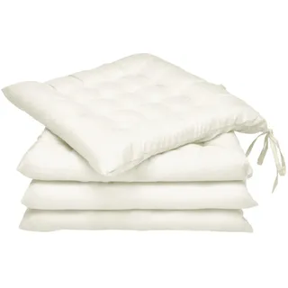 Beautissu Stuhlkissen Lea 40 x 40 cm Creme