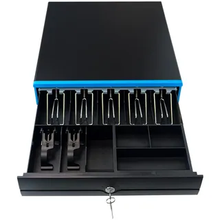 Bargeld-Organizer, geräumig und stabil, Kassenschublade, Geldaufbewahrung, drei Öffnungsmöglichkeiten, ausziehbares Münzfach, zusätzlicher Schlitz, dicker Stahl, HDWR HD-KW43